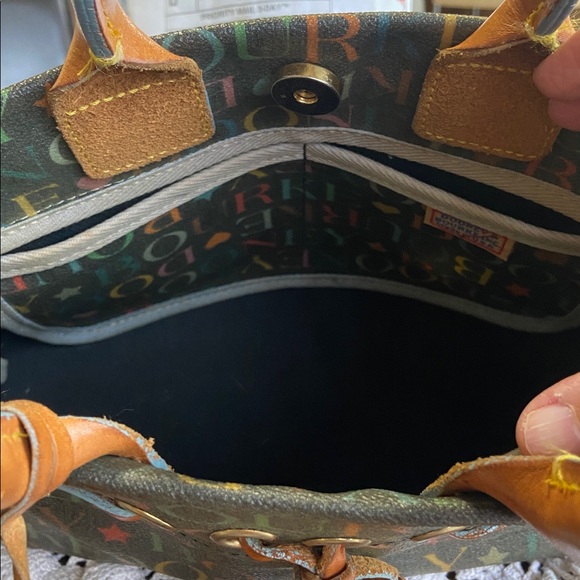 Vintage Dooney & Bourke Colorful Logo Satchel - Picture 3 of 4